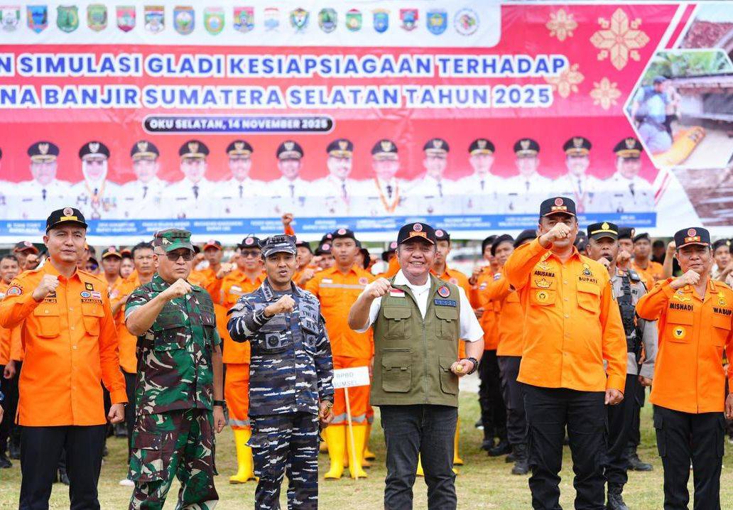 Apel Kesiapsiagaan Banjir Sumsel, Herman Deru Minta Masyarakat Lebih Peduli Lingkungan