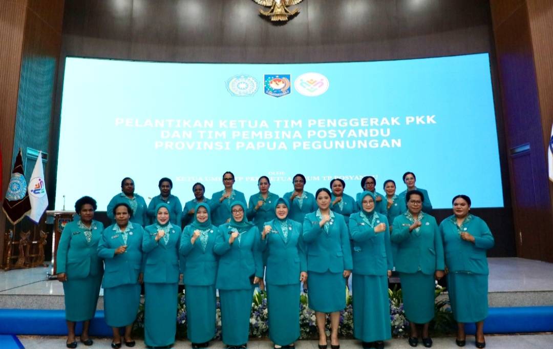 Lantik Anggieta Bestari Tabo sebagai Ketua TP PKK Papua Pegunungan, Tri Tito Siap Selalu Dukung