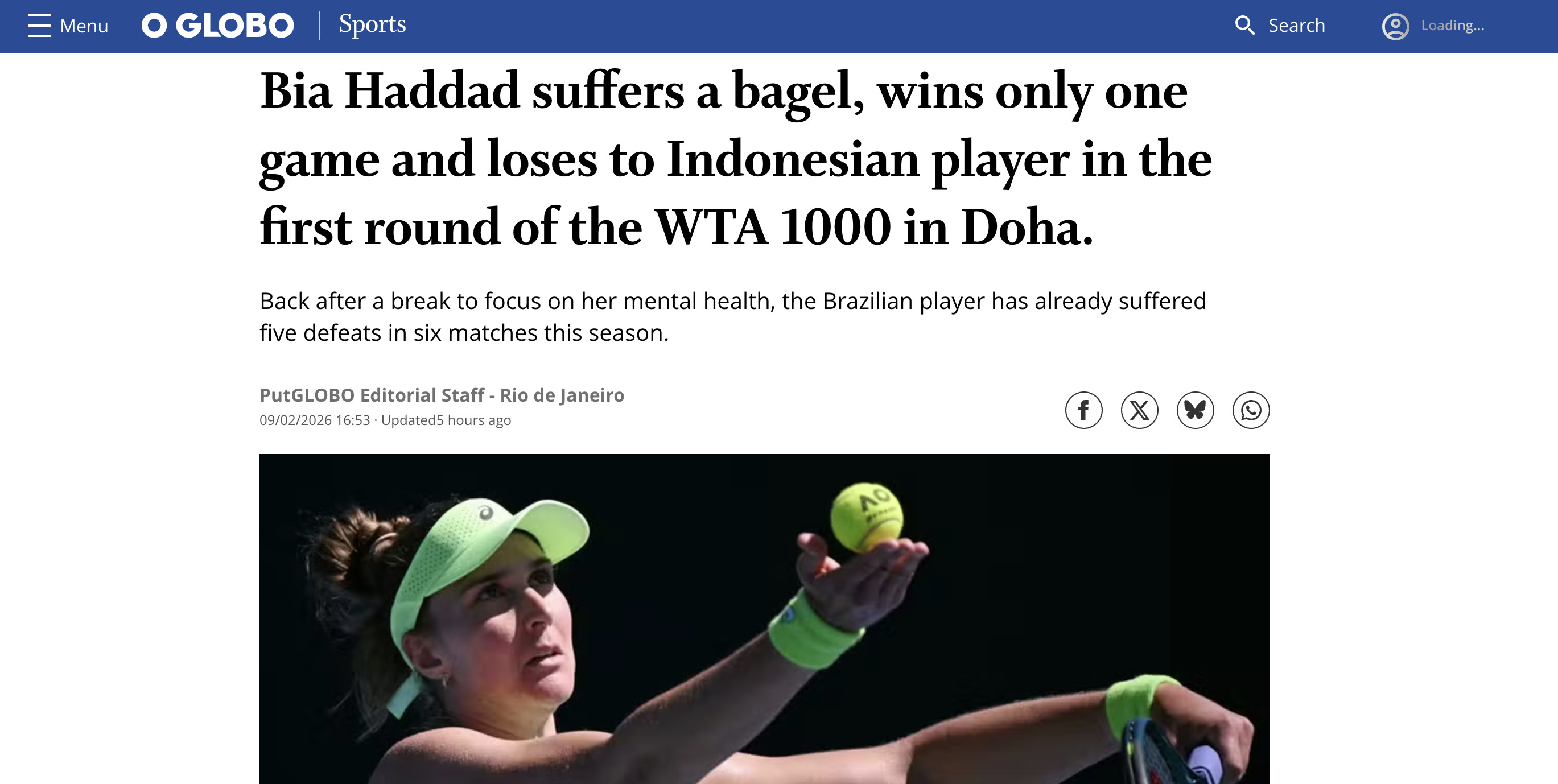  Janice Tjen Menang, Haddad Maia Punya Masalah Kesehatan Mental